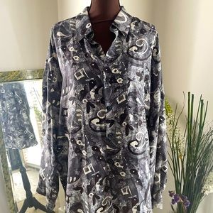 Rare VNTG Silk Button Up